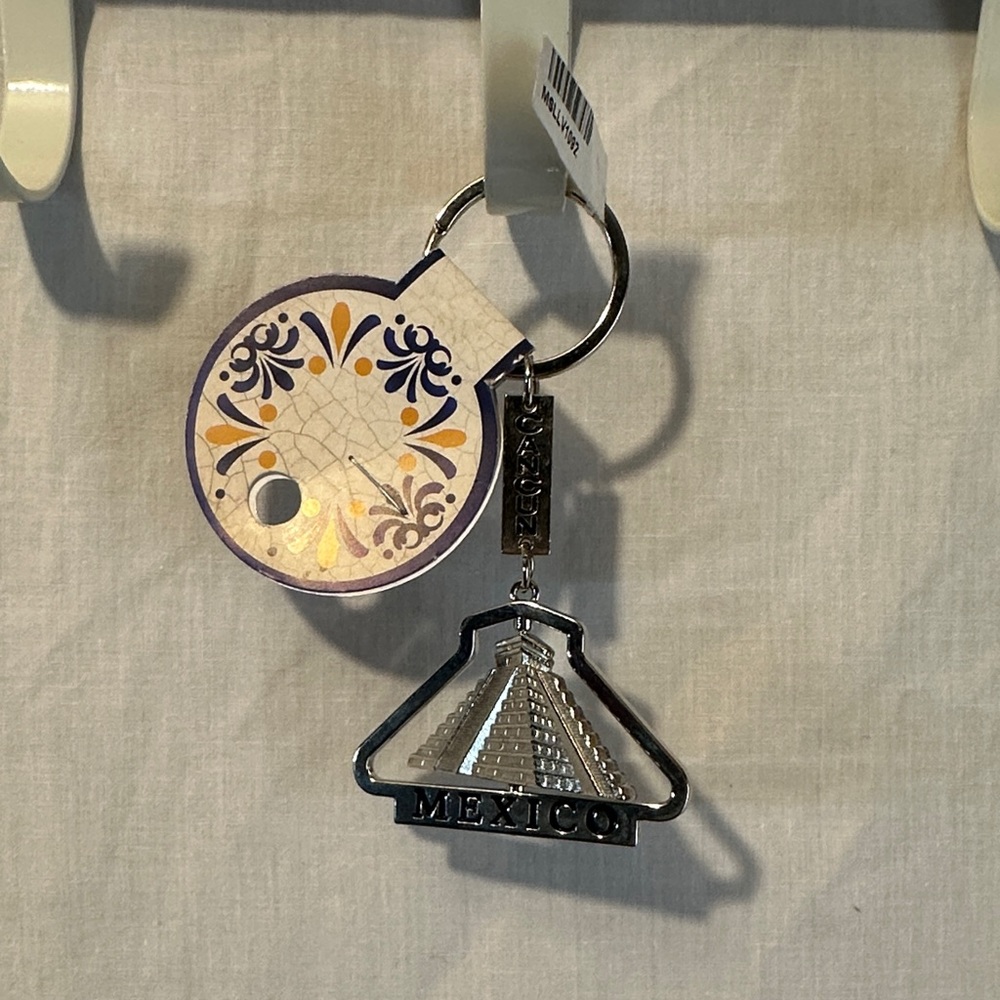Silver Pyramid Keychain